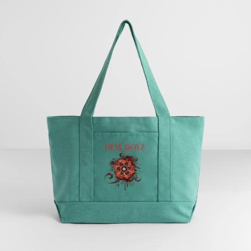 Flower Splash Reds - Cotton Pigment Dyed Tote Bag