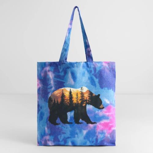 Bear: Sunset Guardian - Tie Dye Tote Bag