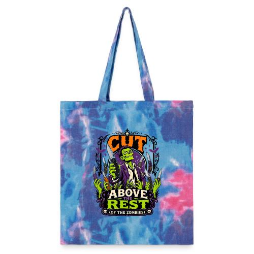 Cut Above The Rest Zombie Pocket Knife Halloween - Tie Dye Tote Bag