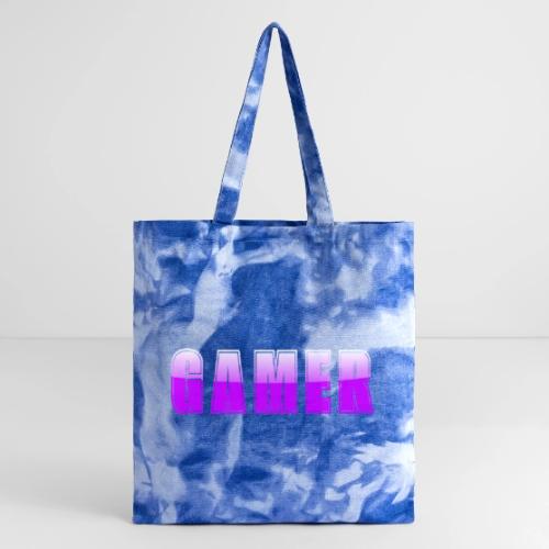 Gamer Purple Glossy Collegiate Design - Tie Dye Tote Bag