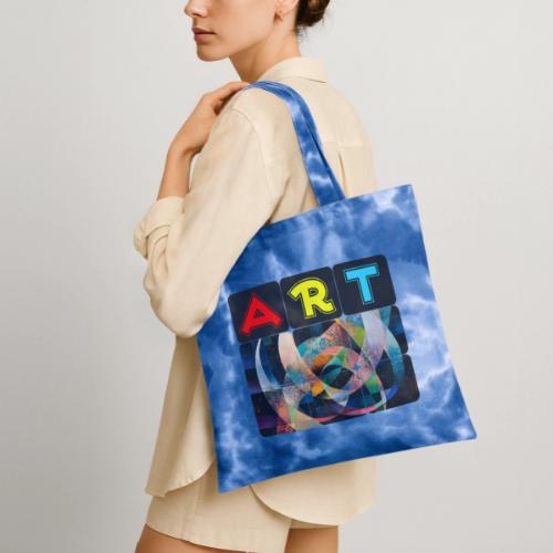 Art of Stripes and Shades - Tie Dye Tote Bag