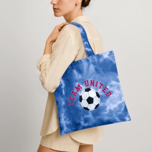 Team United Soccer Ball Sports Design - Tie Dye Tote Bag