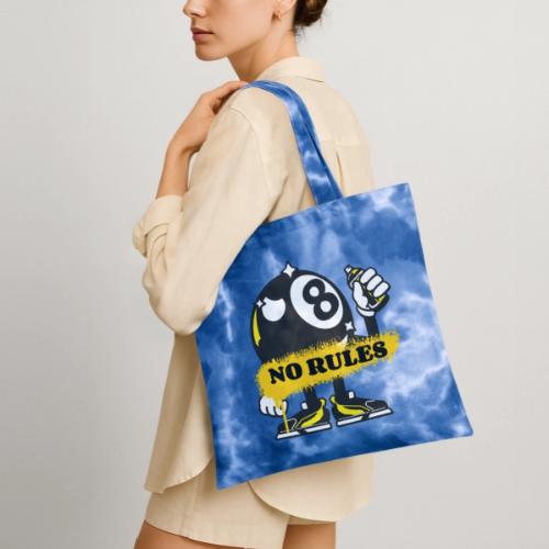 No Rules 8 Ball - Tie Dye Tote Bag