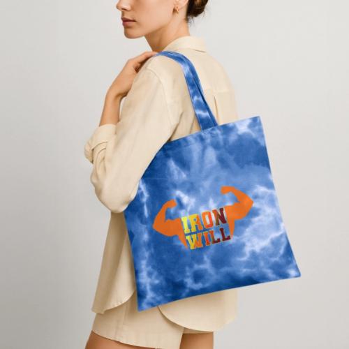 Bodybuilding: Iron Will Power - Tie Dye Tote Bag