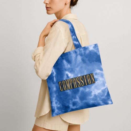 Golden Compassion - Tie Dye Tote Bag