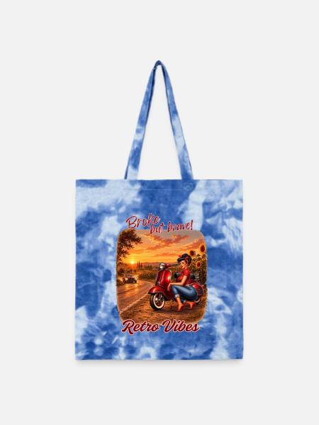 Brave - Tie Dye Tote Bag - cloudy blue