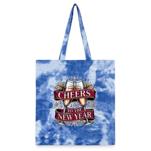 New Year's Champagne T-Shirt - Tie Dye Tote Bag