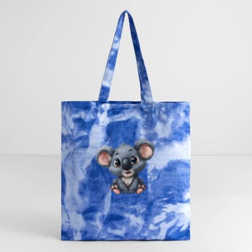 Joyful Cartoon Baby Koala with Big Eyes - Tie Dye Tote Bag