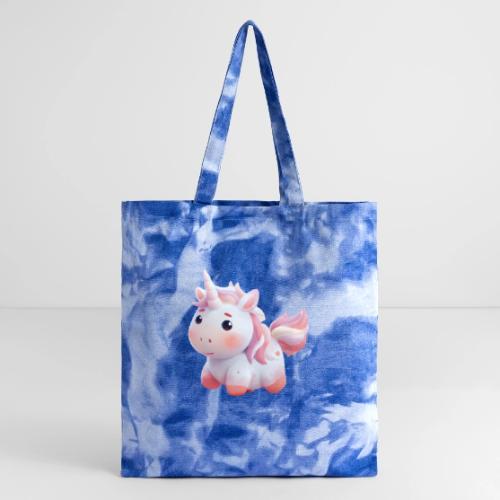 Sweet Cartoon Pink Unicorn - Tie Dye Tote Bag