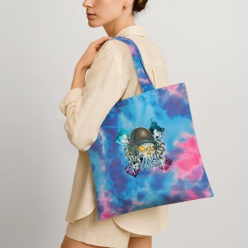 cthulhic Freakhead - Tie Dye Tote Bag