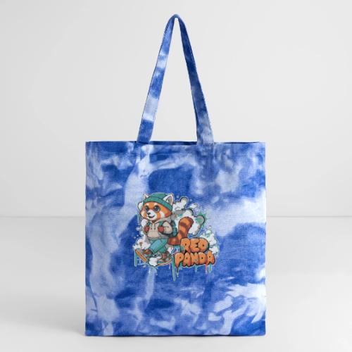 Red Panda Street Graffiti Vibes - Tie Dye Tote Bag