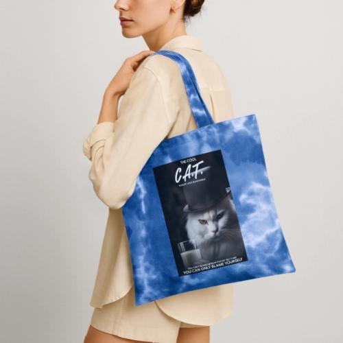 The Cool Cat - Tie Dye Tote Bag