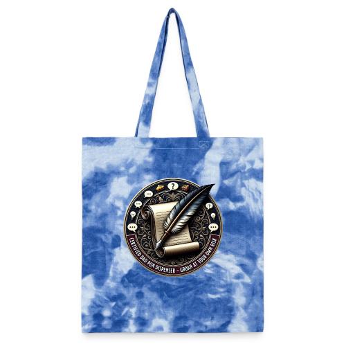 Certified Dad Pun Dispenser T Shirt - Tie Dye Tote Bag