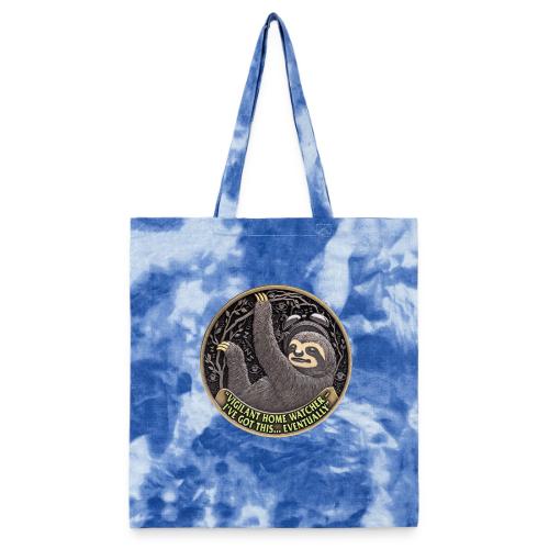 Sloth Home Watcher T Shirt - Tie Dye Tote Bag