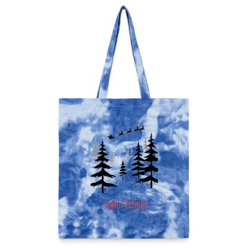 Joyful Tidings Christmas T-Shirt - Tie Dye Tote Bag
