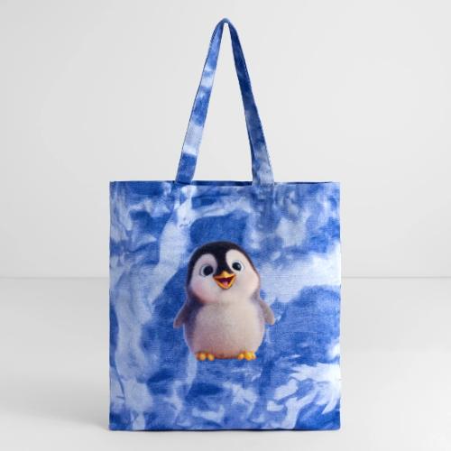 Joyful Baby Penguin - Tie Dye Tote Bag