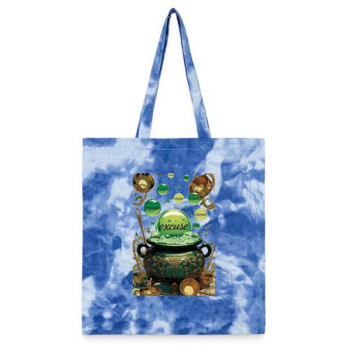 Emerald Excuses Cauldron Graphic Tee - Tie Dye Tote Bag