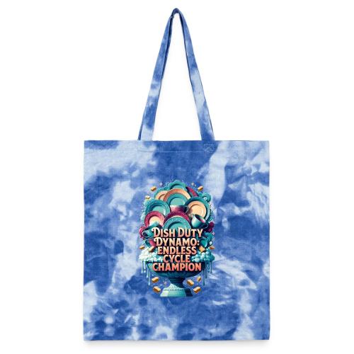 Dish Duty Dynamo T Shirt, Endless Cycle Champion - Tie Dye Tote Bag