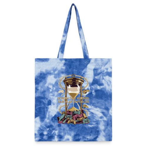 Screen Time Referee T Shirt, Fair Play Enforcer - Tie Dye Tote Bag