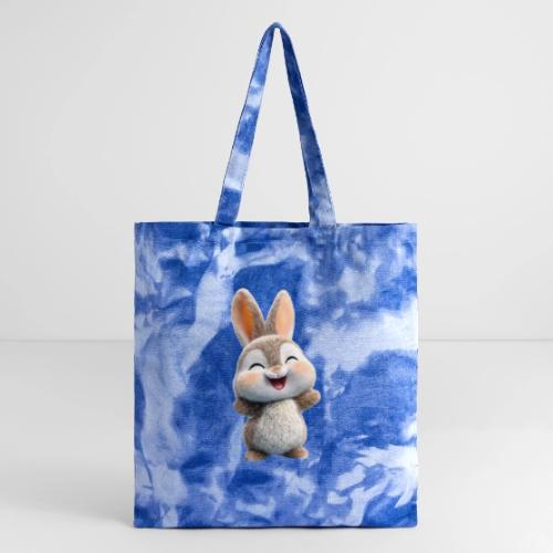 Joyful Baby Rabbit - Tie Dye Tote Bag