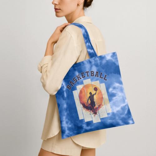 Basketball again and again - Tie Dye Tote Bag