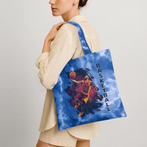 Basketball Charge - Tie Dye Tote Bag