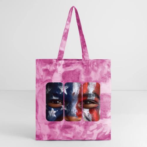 USA: Three Panels of Pride - Tie Dye Tote Bag