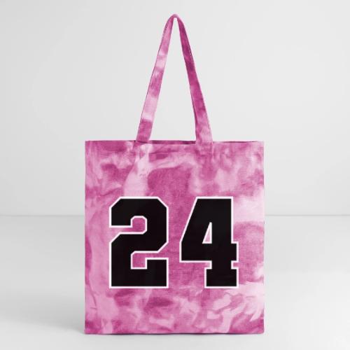 Varsity Number 24 College Font - Tie Dye Tote Bag