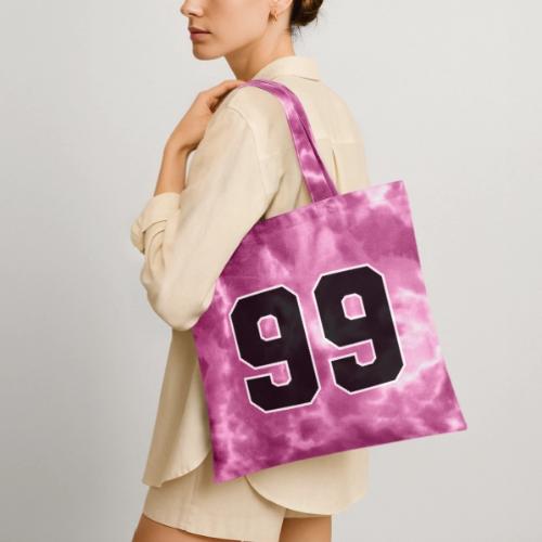 Varsity Number 99 Athletic Font - Tie Dye Tote Bag