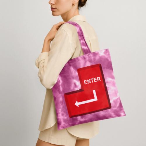 Just Press Enter - Tie Dye Tote Bag