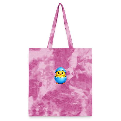 Easter Chick Blue - Tie Dye Tote Bag