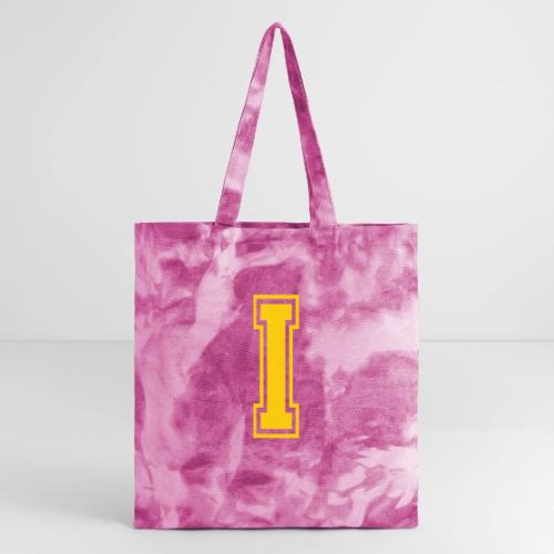 Letter I – Capital Athletic Alphabet Monogram - Tie Dye Tote Bag