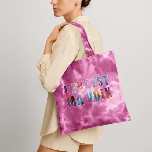Art is my voice - Tie Dye Tote Bag