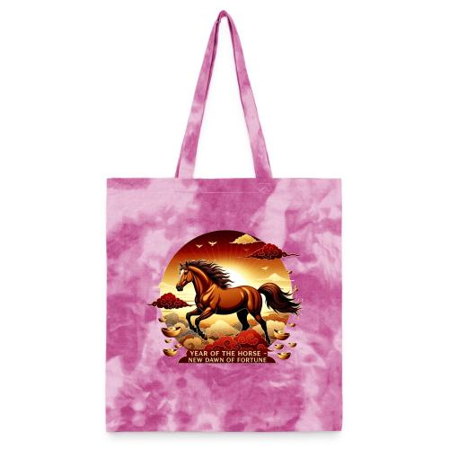 Year of the Horse Sunrise T Shirt, Lunar New Year - Tie Dye Tote Bag