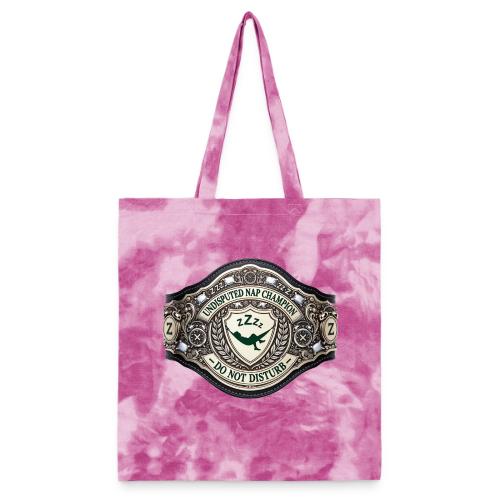 Nap Champion Belt T Shirt - Tie Dye Tote Bag