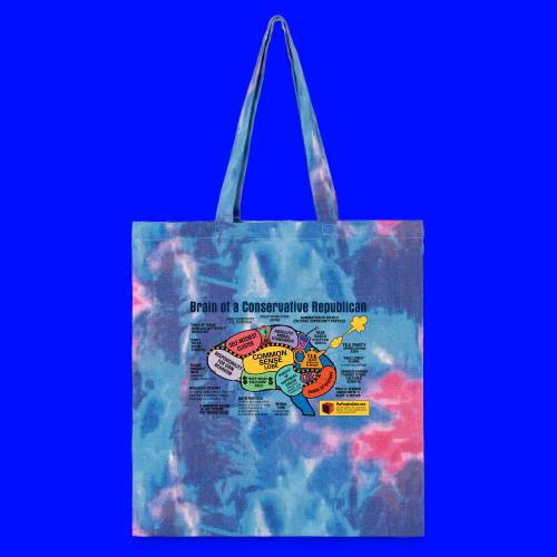 Brain of a Conservative Republican - Tie Dye Tote Bag