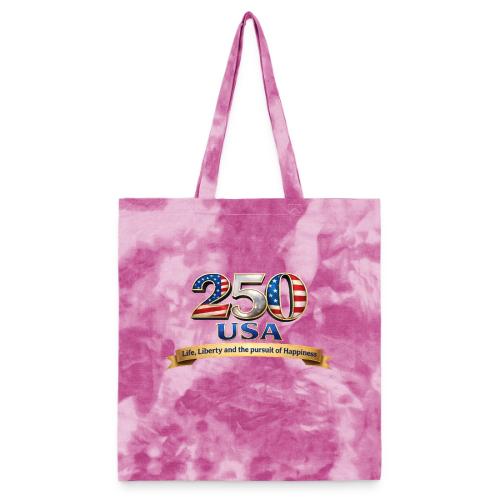 250 USA Liberty Banner - Tie Dye Tote Bag
