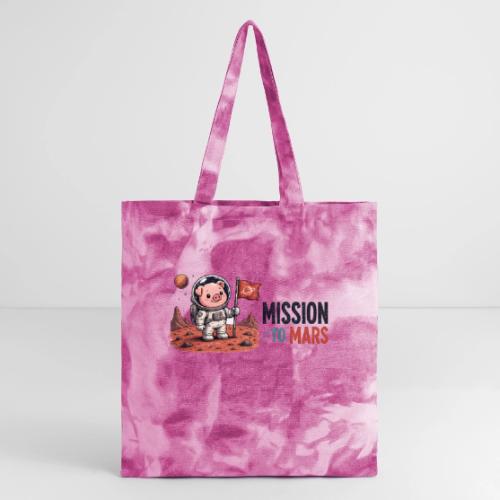 Mission To Mars Space Pig - Tie Dye Tote Bag
