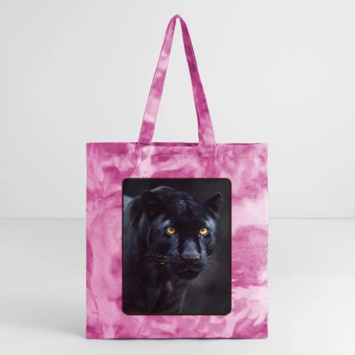 Black Panther Glowing Eyes Design - Tie Dye Tote Bag