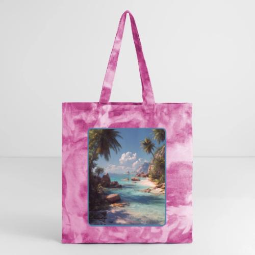 Tropical Island Paradise Ocean Design - Tie Dye Tote Bag