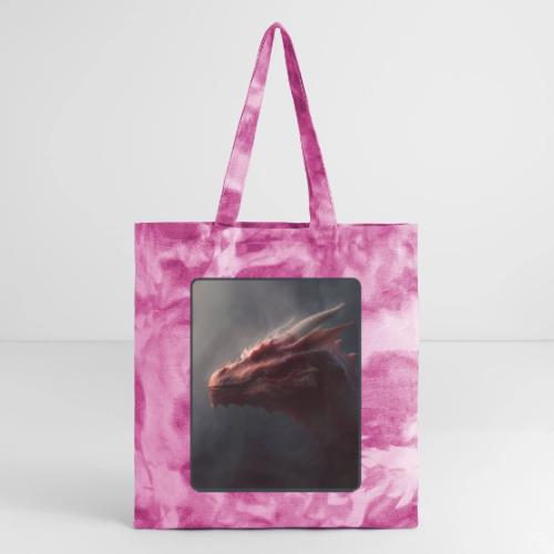 Red Dragon Fog Portrait Design - Tie Dye Tote Bag
