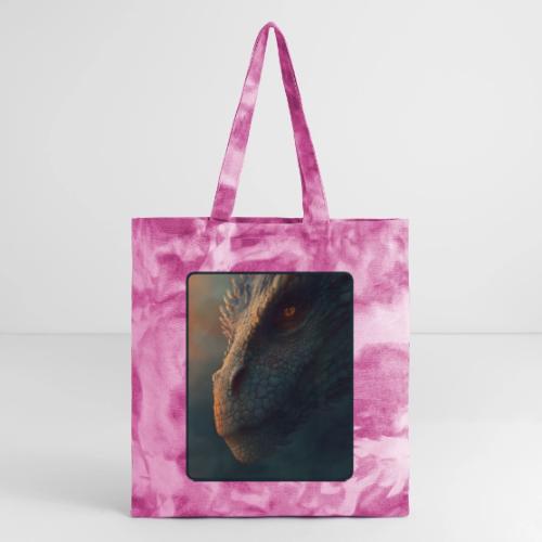 Golden Eye Dragon Close-Up Design - Tie Dye Tote Bag