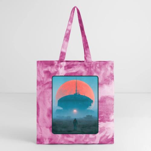 Astronaut Alien Outpost Design - Tie Dye Tote Bag