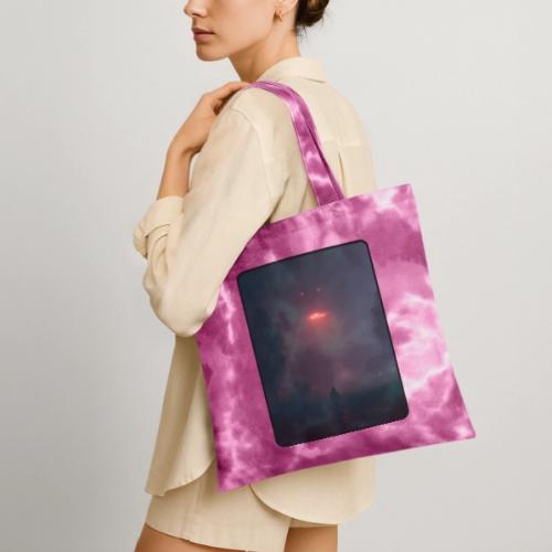 Mysterious UFO Encounter Design - Tie Dye Tote Bag