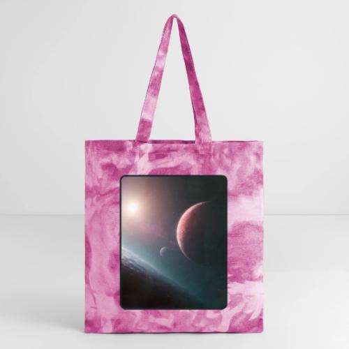 Deep Space Planet Horizon Art - Tie Dye Tote Bag