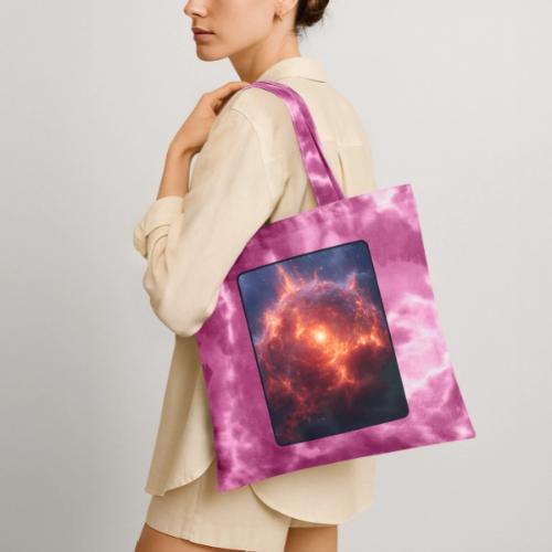 Exploding Supernova Space Art - Tie Dye Tote Bag