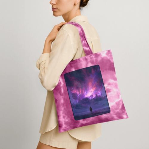 Cosmic Supernova Night Design - Tie Dye Tote Bag