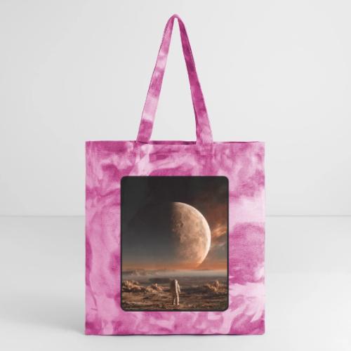 Astronaut on an Alien Moon - Tie Dye Tote Bag