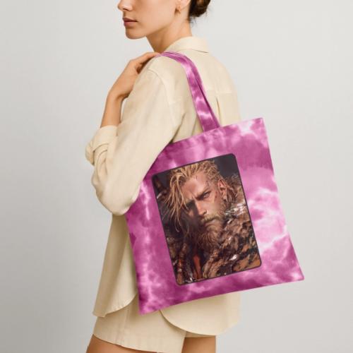 Battle-Scarred Viking Warrior - Tie Dye Tote Bag