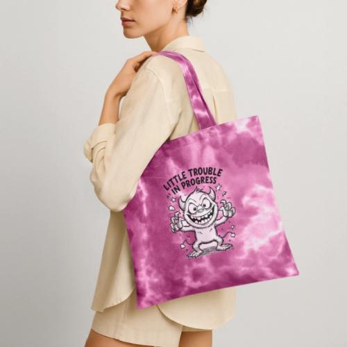 Playful Mischief Demon Illustration - Tie Dye Tote Bag